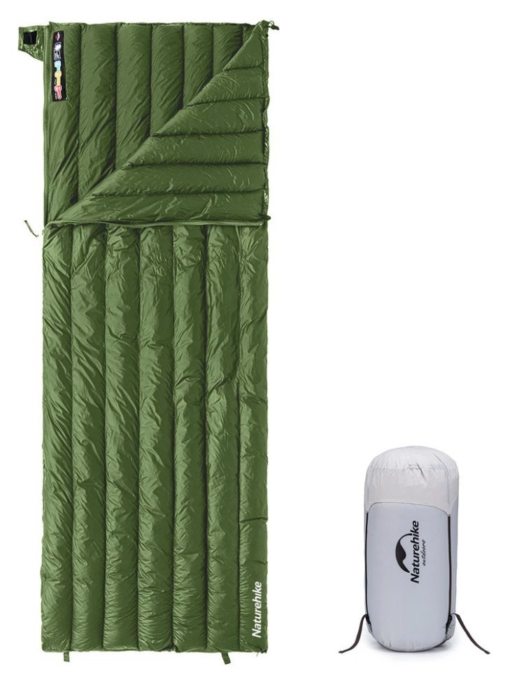 Спальний мішок з натуральним пухом Naturehike CWM295 CNK2300SD013, зелений FNR_6976023920882