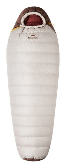 Спальник з натуральним пухом Naturehike Snowbird CNK2550WS014, p-р M, коричневий 400 г FNR_6927595784495