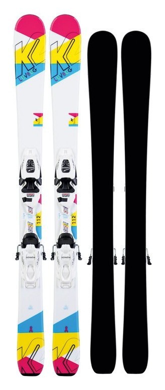 Ліжі гірські дитячі (комплект) K2 LUV BUG 4.5+FDT JR 100см White/multicolor (10D0809.109.1+10D1019.109.1) RCH_17586