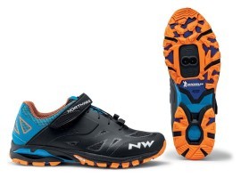 Туфли велосипедные Northwave SPIDER 2 M 47 (13.5US) Black/blue/orange (80153009)