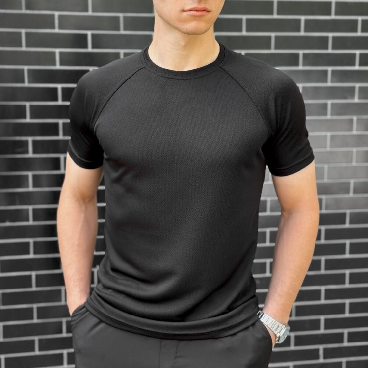 Тактична мілітарі футболка кулмакс чорна чоловіча Pobedov Ergo POB_00000006318