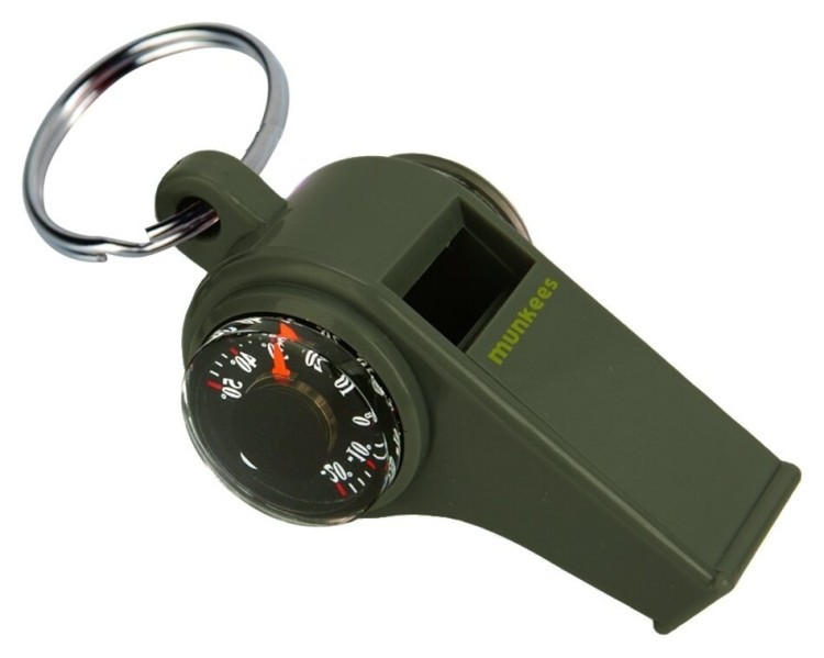 Munkees 3339 брелок-свисток 3 Function Whistle khaki 3339-KH