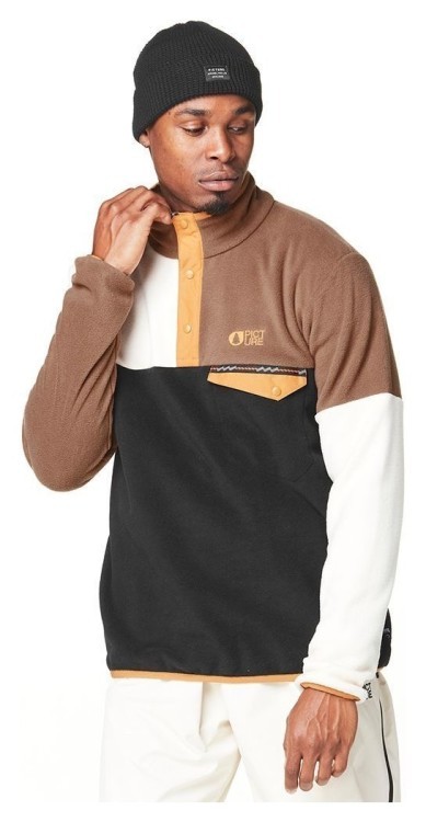 Picture Organic реглан флисовый Arcca black-vanilla-cocoa brown M SMT0136A-M