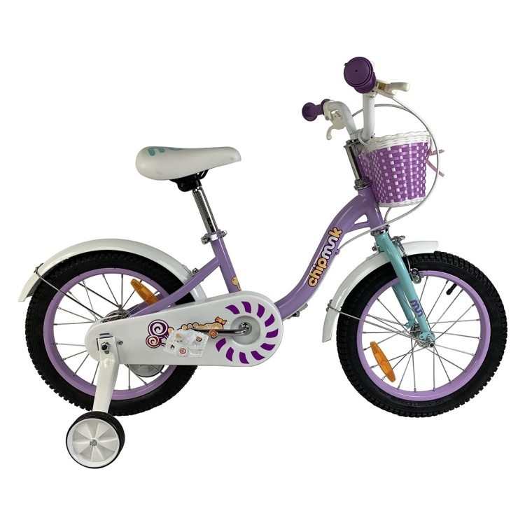 Велосипед дитячий RoyalBaby Chipmunk MM Girls 16", OFFICIAL UA, фіолетовий CM16-2-purple