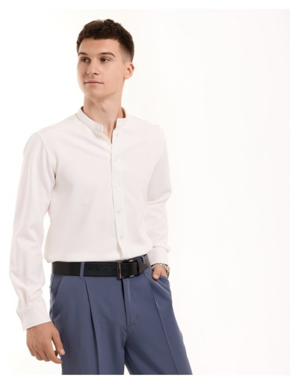 Молочная мужская рубашка с длинными рукавами Pobedov Legend POB_00000006775