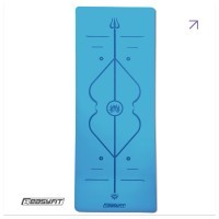 Килимок для йоги професійний EasyFit Pro каучук 5 мм Блакитний