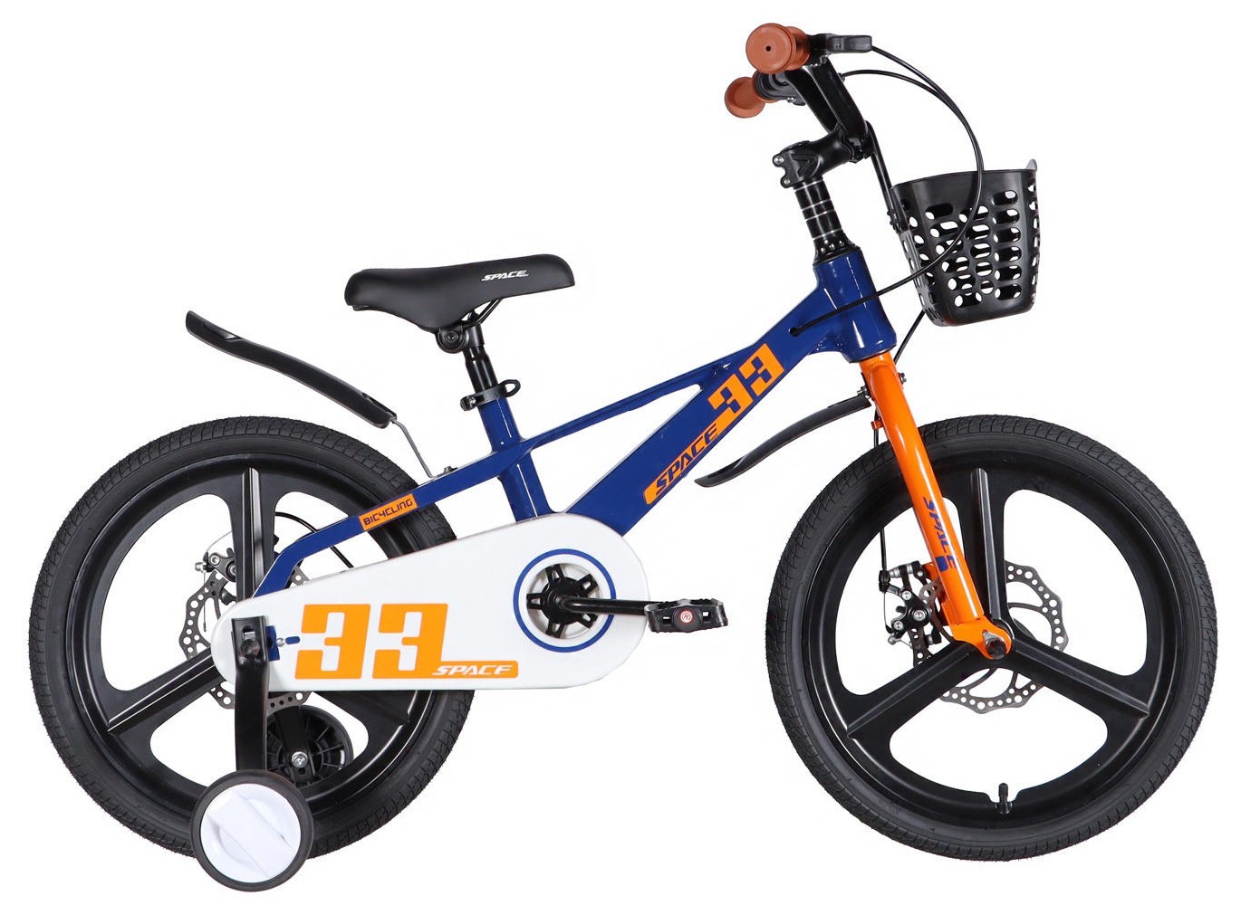 Велосипед MG 18" SPACE KID ORION DD рама-10" синiй з помаранчевим 2026 OPS-SK-18-055