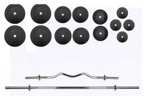 Наборная штанга 125 кг+W гриф RN-Sport. Перчатки в подарок!