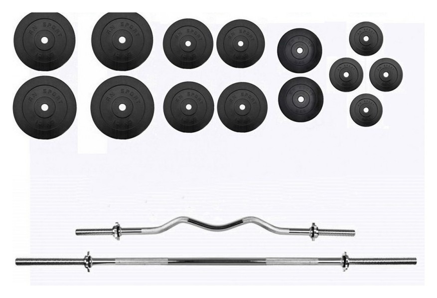 Наборная штанга 125 кг+W гриф RN-Sport. Перчатки в подарок! RNS_120х2gr