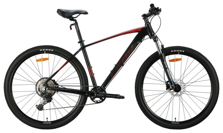 Велосипед AL 29" Leon TN-70 HDD рама-19" черный с красным (матовый) 2024 OPS-LN-29-180