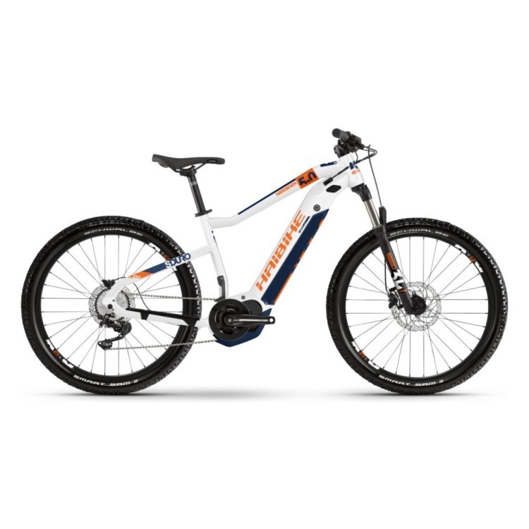 Електровелосипед Haibike SDURO HardSeven 5.0 i500Wh 10 s. Deore 27.5", рама L, біло-оранжево-синій, 2020 4540030048