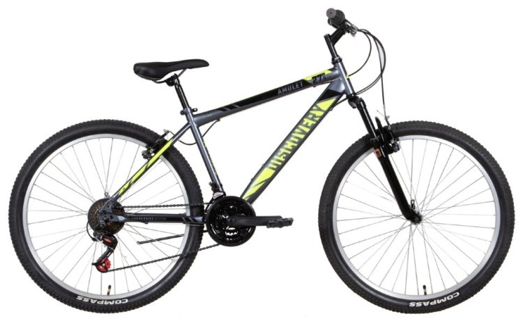 Велосипед ST 27,5" Discovery AMULET Vbr рама-" 2022 TGB (серо-желтый (м)) OPS-DIS-27,5-000