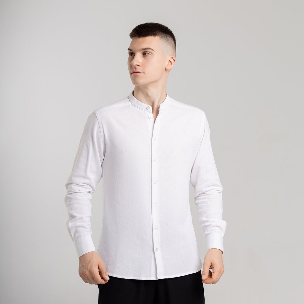 Чоловіча сорочка біла з довгим рукавом Pobedov Orion POB_00000006154