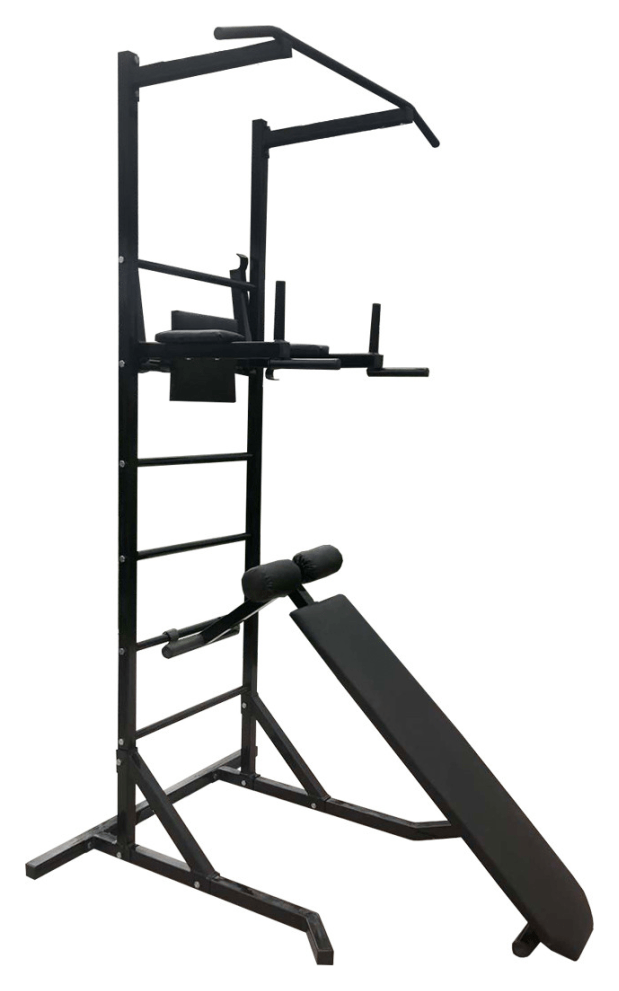 Турник, бруси та прес, шведська стінка з лавою Чорна (50х50 мм) RNS_А833-50-Ч