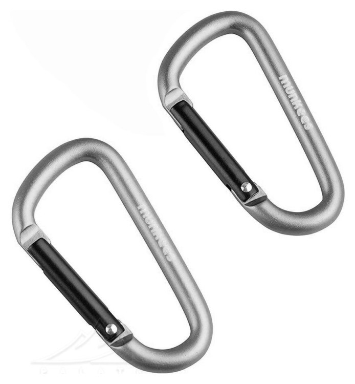 Munkees 3206 карабін D 6 mm x 60 mm (пара) grey 3206-GY