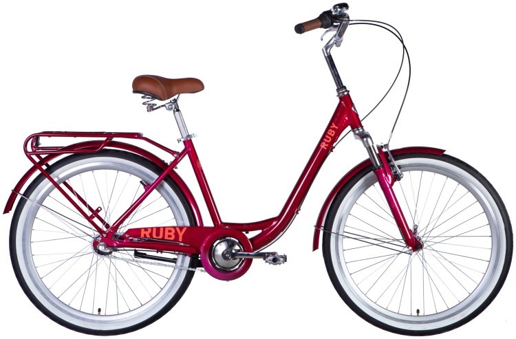 Велосипед AL 26" Dorozhnik RUBY PH рама-17" бордовый 2025 OPS-D-26-303