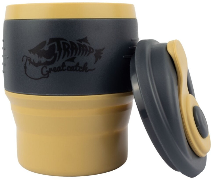 Кружка складана TRAMP силіконова з кришкою 350мл UTRC-082 UTRC-082-sand
