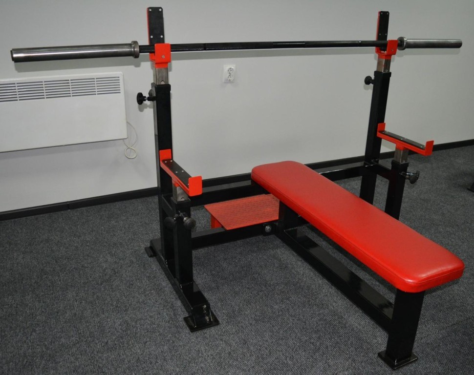 Магазин для жима Горизонтальная, со страховкой RNS_ЭС-2-ЛАВКА-ДЛЯ-ЖИМА-ГОР-С