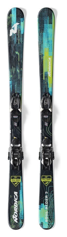 Ліжі гірські комплект для підлітків Nordica SOUL RIDER J+J7.0 FDT 148см Black/turquoise/green (0A0334MG) WRH RCH_15788