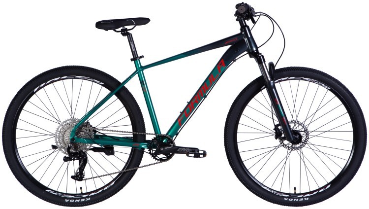 Велосипед AL 29" Formula ZEPHYR EXPERT HDD рама-19" темно-серебристый с зеленым 2025 OPS-FR-29-393