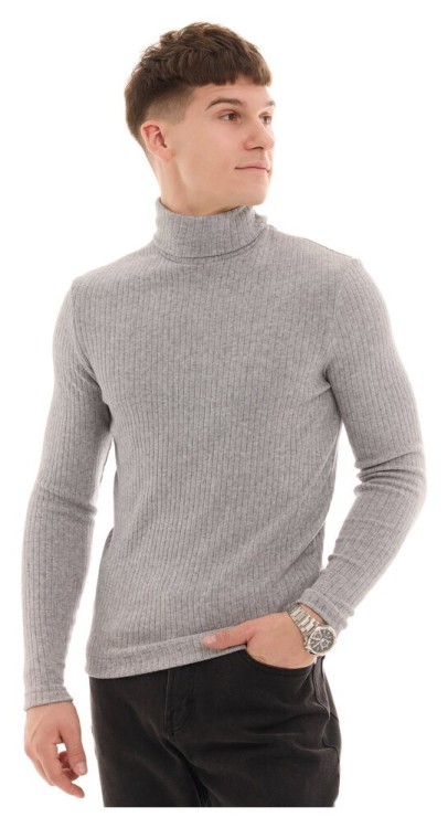 Чоловічий гольф Pobedov Prestige. Світло-сірий гольф для чоловіків. Гольф ангора чоловічий POB_00000009498