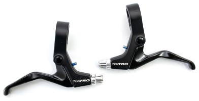 Ручки гальмівні Алюмiнiй під 2.5 пальці TEKTRO 319AC чорний для механічного дискового гальма або V-br