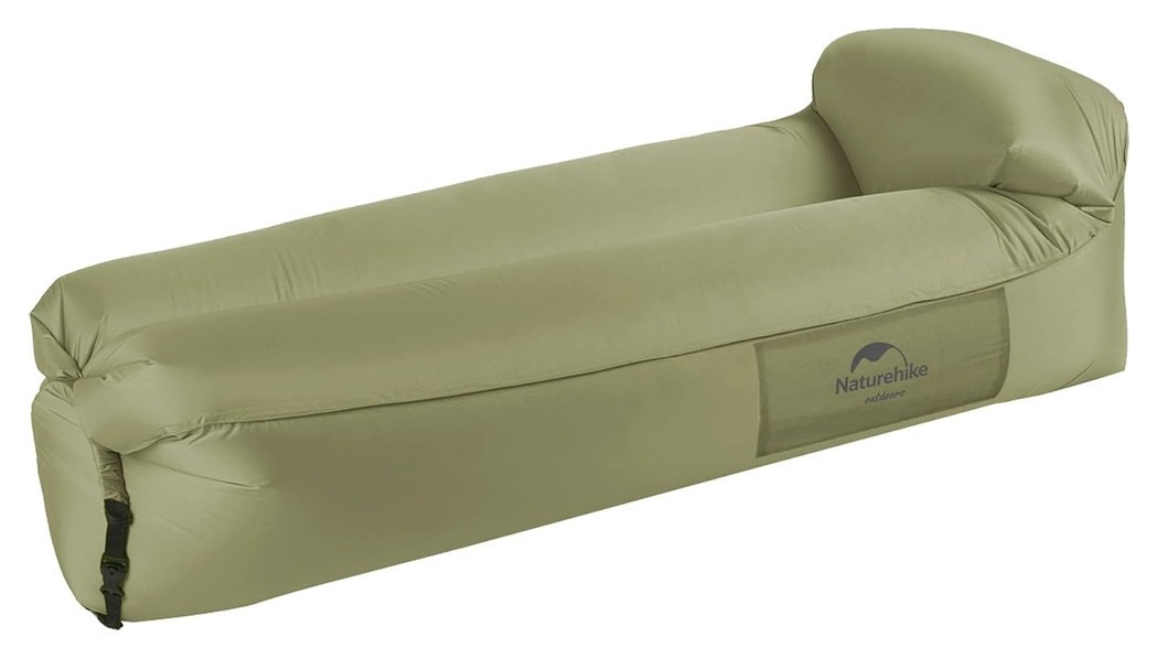 Матрас надувной ламзак Naturehike NH20FCD06, 180х70х52 см, оливковый, имеет чехол-рюкзак. FNR_6927595777053