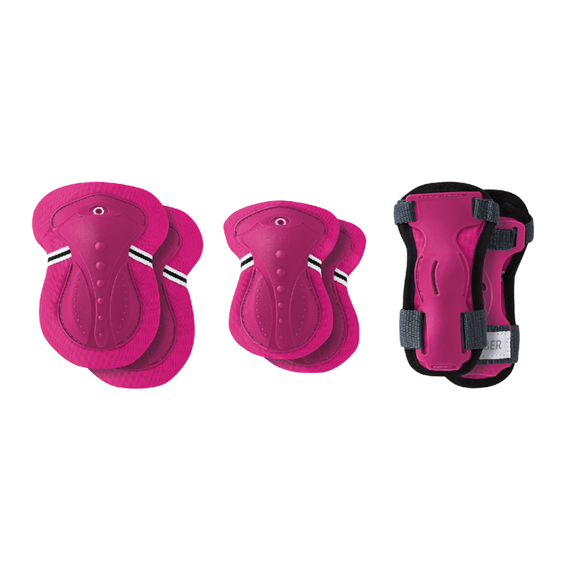 Комплект защитный детский GLOBBER, фуксия/темно-розовый, для ребенка 25-50кг DWT_541-310