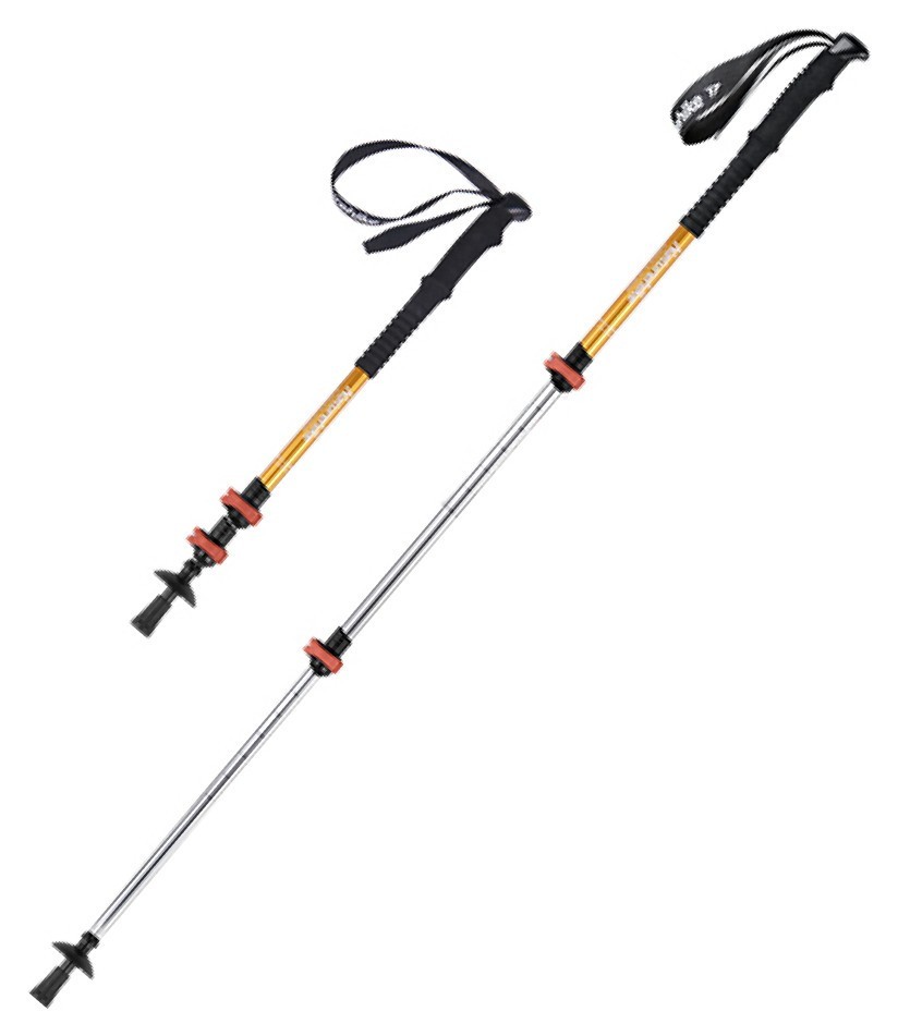 Трекінгова палиця 3-сек. Naturehike Men ST 01 6061 AL NH17D001-Z, алюміній,  золотиста FNR_6975641885658