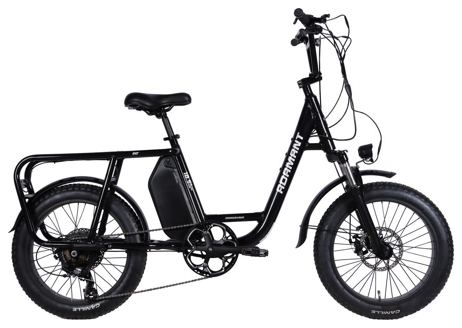 Велосипед з електроприводом 20" AL Dorozhnik ADAMANT DD FR рама-18,5" 48B 17.5А*г 500Вт чорний 2026 ELB-D-20-077