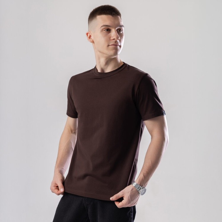 Чоловіча футболка бавовняна Pobedov Peremoga шоколадна POB_00000008727