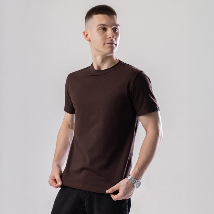 Чоловіча футболка бавовняна Pobedov Peremoga шоколадна POB_00000008718