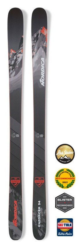 Ліжі гірські (без кріплень) Nordica ENFORCER 94 179см Grey/red (0A130800) WRH RCH_15756