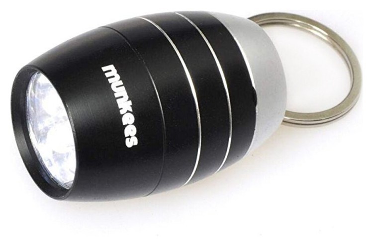Munkees 1082 брелок-фонарик Cask shape 6-LED light black 1082-BK1