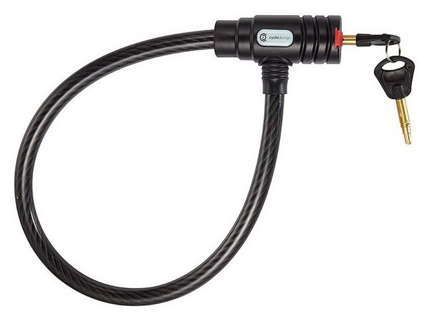 Замок для велосипеда тросовий Cycledesign SPEAR KEY Black (CDLK0029) RCH_14321