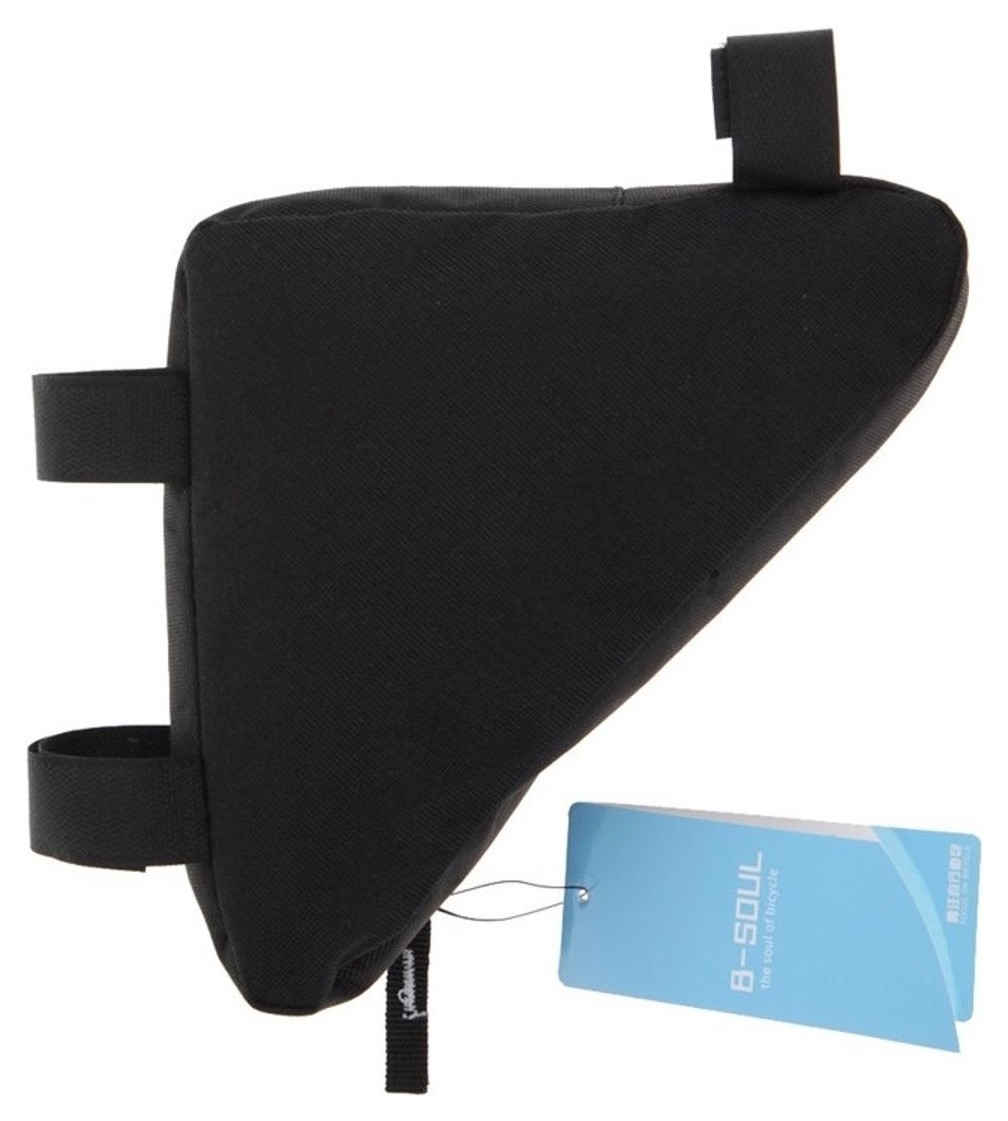 Велосумка треугольник на водоотталкивание рамы. материал 20*18*4 см BEcool BC-BG064 черный AM (брендированная упаковка) BIB-044