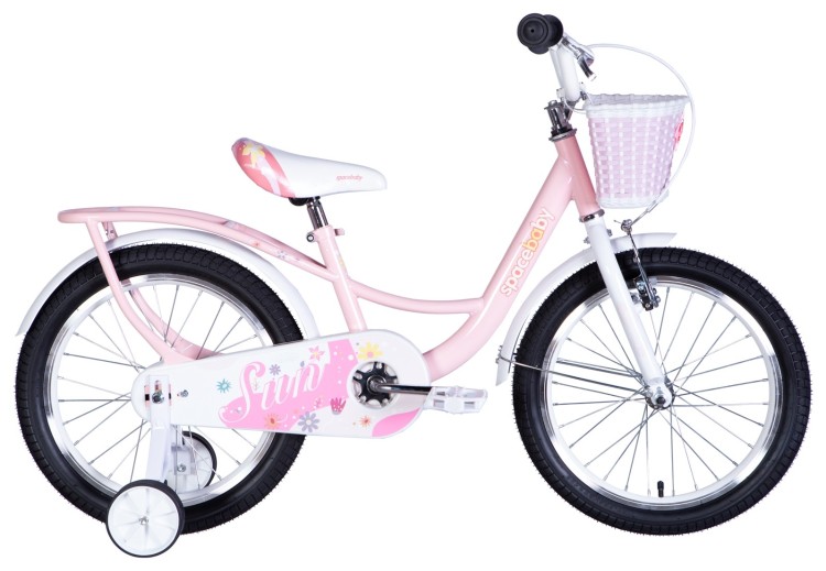 Велосипед ST 18" SPACE KID SUN BH рама-10" розовый 2024 крылья, крыло пер., крыло зад., корзина OPS-SK-18-009