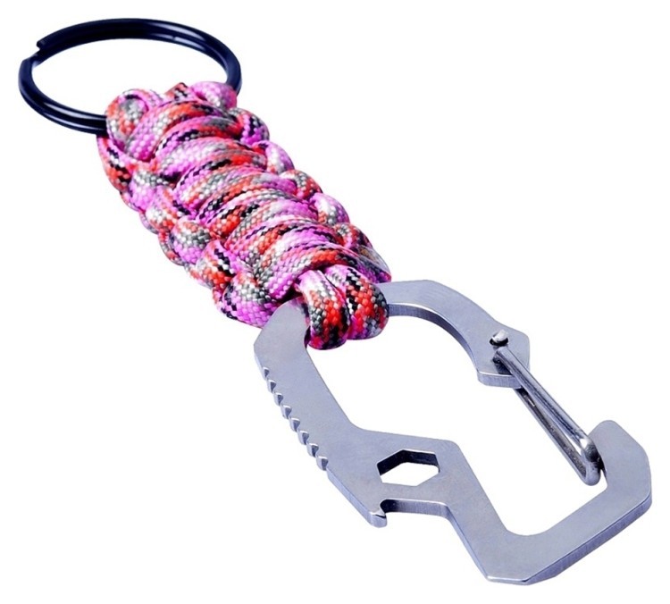 Munkees 6462 брелок Multi-Function Paracord розовый 6462-PK
