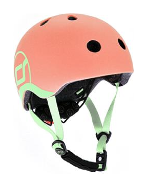 Шлем защитный детский Scoot and Ride, персик, с фонариком, 45-51см DWT_SR-181206-PEACH