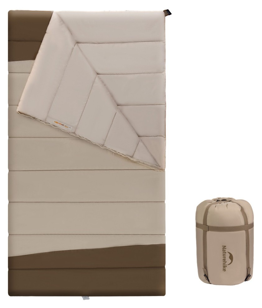 Спальний мішок двомісний Naturehike CNK2300019, коричневий FNR_6976507665230