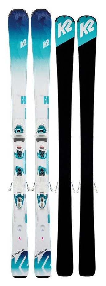 Лежи горные комплект K2 ANTHEM 76X W+ER3 10 COMPACT QKCLK 156см White/blue (10D0406.143.1+10C1011.143.2) RCH_16288