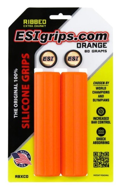 Гріпси ESI Ribbed Extra Chunky Orange Silicone Bicycle Grips OBOD_RBXCO