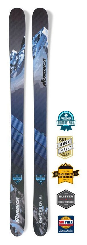 Ліжі гірські (без кріплень) Nordica ENFORCER 104 FREE 179см Grey/blue (0A130400) RCH_15741