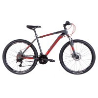 Велосипед 26" Discovery BASTION AM DD 2022 (сіро-червоний (м))