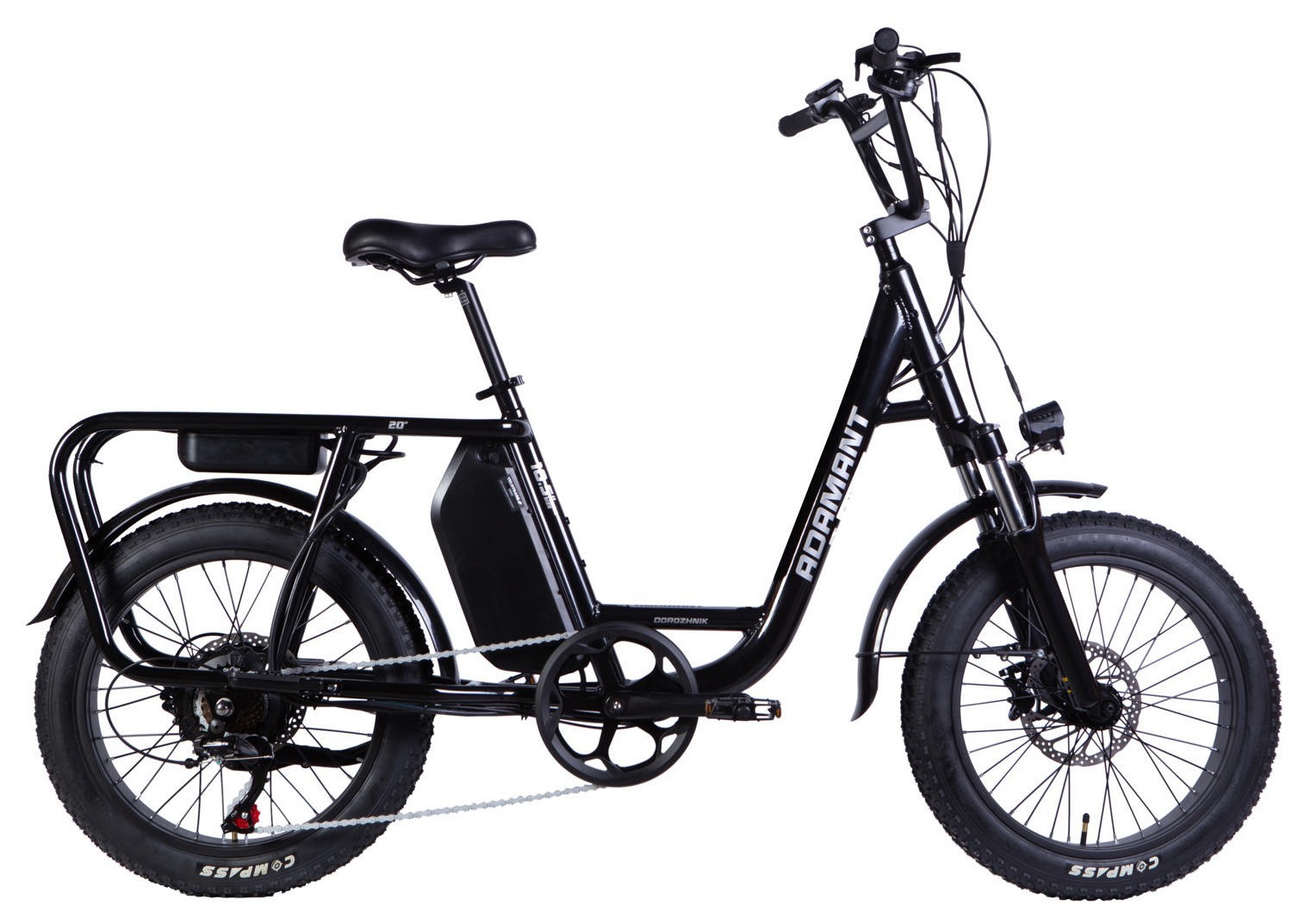 Велосипед з електроприводом 20" AL Dorozhnik ADAMANT HDD рама-18,5" 48B 17.5А*г 750Вт чорний 2026 ELB-D-20-079