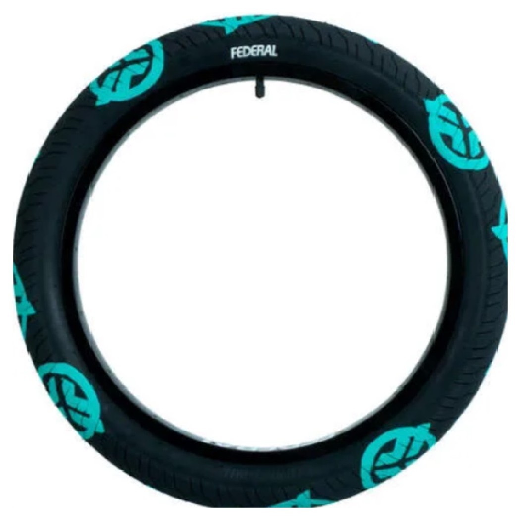 Покрышка Federal Command LP – черная с бирюзовым логотипом на протекторе 2.40" VELD_TYFE004-TE1-2400
