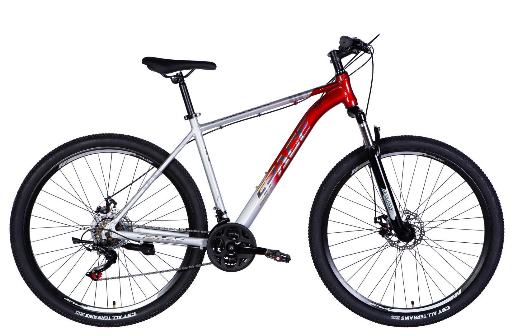 Велосипед AL 29" SPACE PHAETON DD FR рама-20" серебристо-красный 2026 OPS-SP-29-187