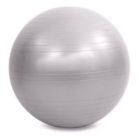М'яч для фітнесу (фітбол) гладкий сатин 65см Zelart FI-1983-65, сірий