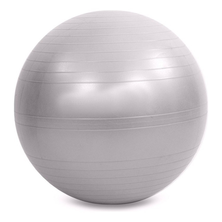 Мяч для фитнеса (фитбол) гладкий сатин 65см Zelart FI-1983-65, серый 9019701