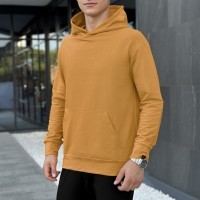 Чоловіче демісезонне худі з капюшоном помаранчеве Pobedov 001